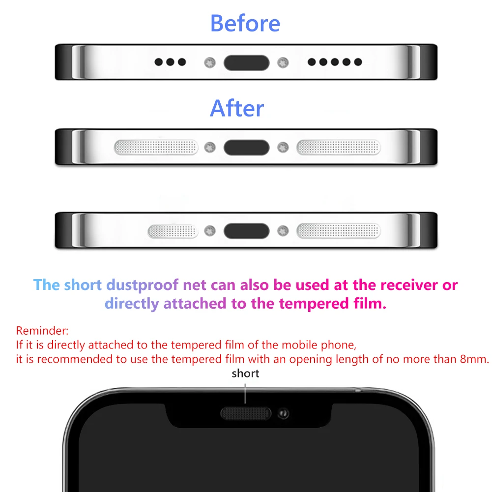 Tanie 8 sztuk telefon komórkowy słuchawka głośnik netto Anti-Dust dla iPhone sklep