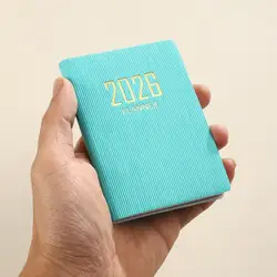 Compact English Planner Book - 2026 Mini Portable Daily Schedule & Weekly Calendar Journal, 120 Pages (A3)