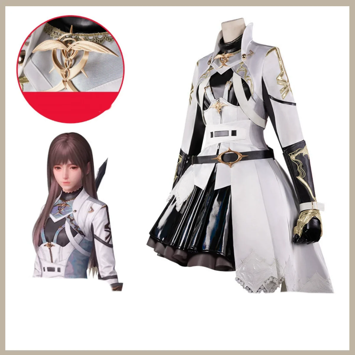 Fantasy Combat Coat Skirt Cosplay Costume