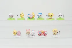 Adorable Anime Cartoon Figurine Collectible - Kawaii Animal Doll for Desk or Car Decoration, Perfect Kids Gift (10pcs)