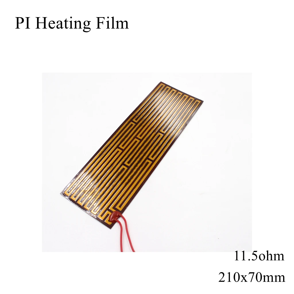 210x70mm 5V 12V 24V 110V 220V PI Heating Film Polyimide Adhesive Electric Heater Plate Panel Pad Mat Fuel Foil Oil Engine Tank |