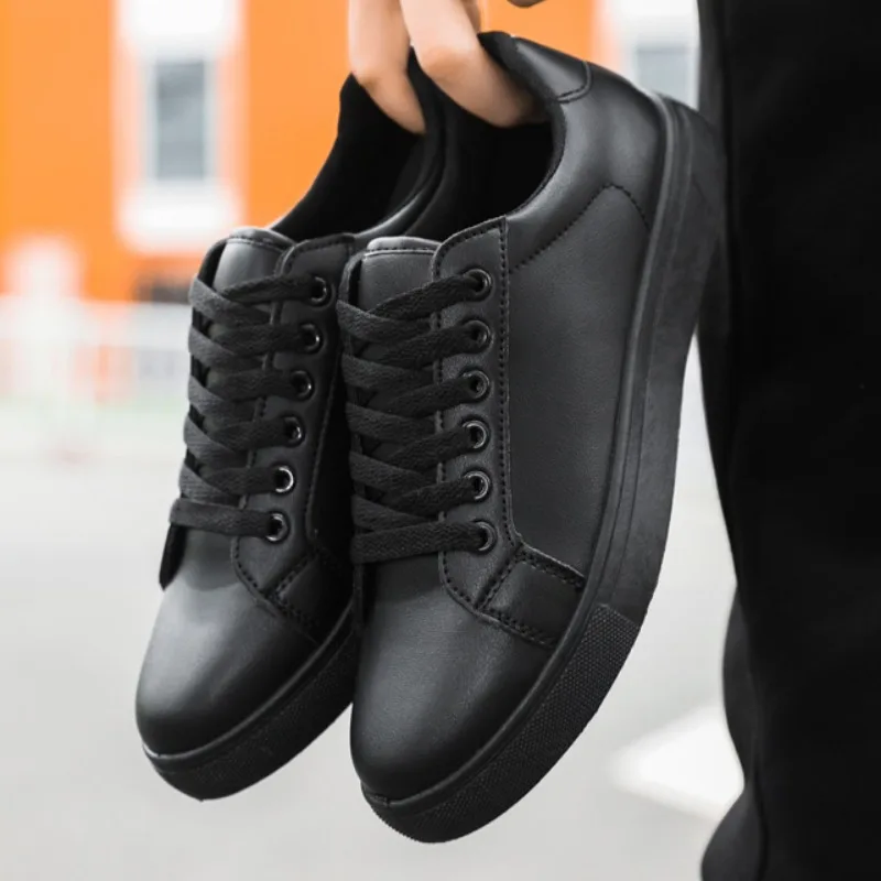 Luxury Brands Mens Shoes Casual Leather Shoes Lace Up Flats Trend Non-slip Sneakers Low Top Vulcanized Shoes Plus Size 48 Shoe 4