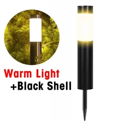 Solar - Powered Outdoor LED Garden Pathway Lights (Warm light(black))