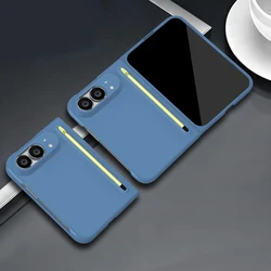 Ultra Thin Hard PC Skin Feel Folding Case with Full Protection and Free Stylus Pen & Tempered Glass for iPhone Duo (With Glass - Blue)