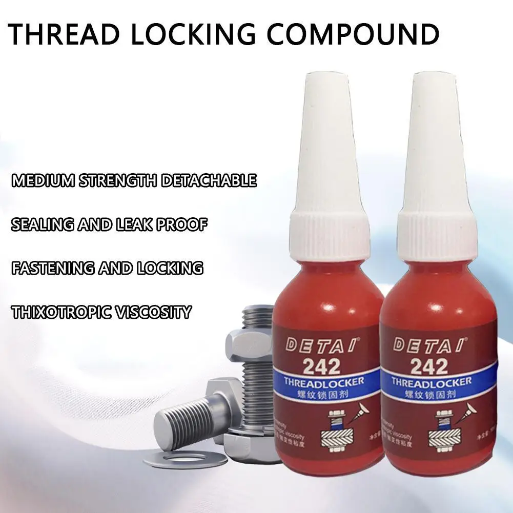 10ml Thread Locking Glue 242/271 Screw Glue Tightening Screws Prevent Loosening Rusting Caulking Temperature Resistance Anaerobi