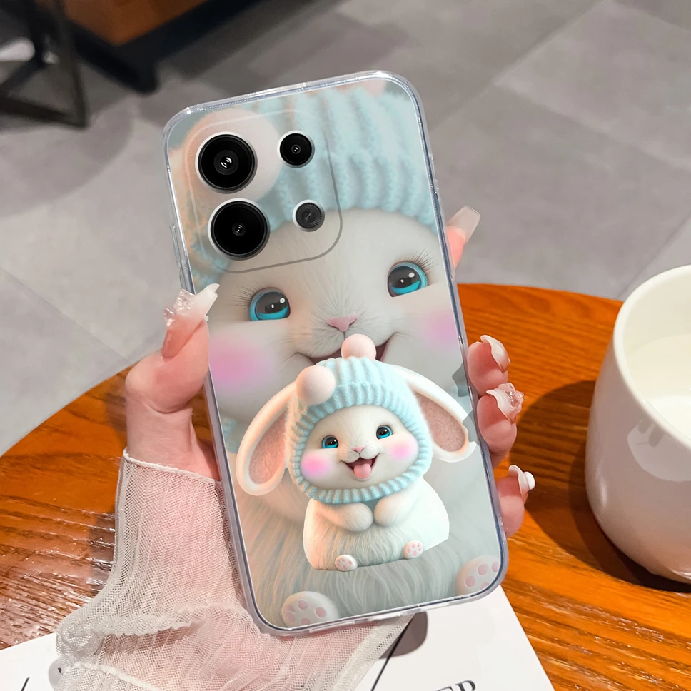Floral Love Heart Clear Soft TPU Shockproof Phone Case
