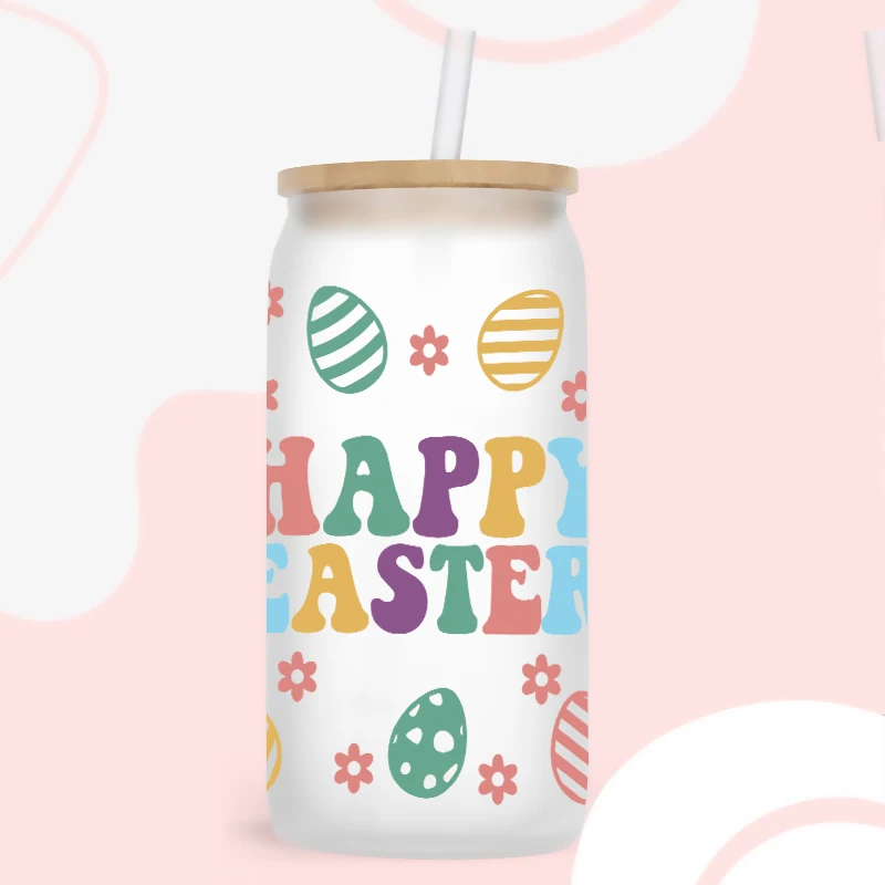 UV DTF Transfer Sticker Easter For The 16oz Libbey Glasses Wraps Bottles Cup Can DIY Waterproof Decals D28638 Dtf Transfer Sticker