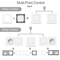 BSEED Zigbee 1/2/3/4Gang Smart Light Curtain Shutter Dimmer Switches Mechanical Buttons EU Sockets USBC DIY Parts Plastic Frames - Image 3