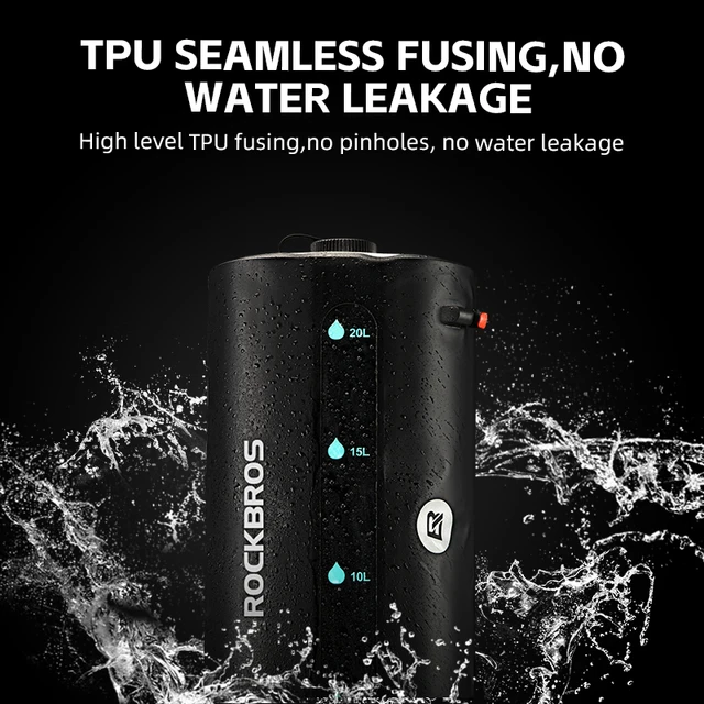 Rockbros Víztároló Táska 20L Kemping Fürdő Utazás Kültéri Kerékpározás Hidratáló Zuhany Fej Multifunkciós Kellékek - Image 2