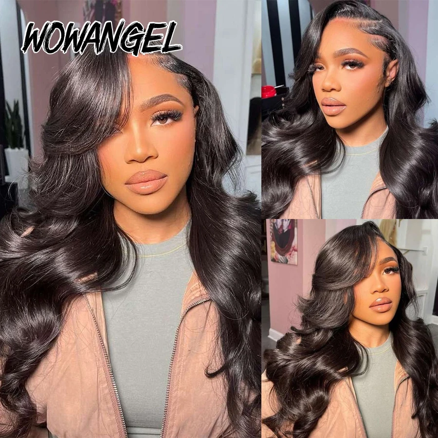 WOWANGEL 13x6 HD Lace Front Wigs 34inch Body Wave Glueless Human Hair Wig 250% Pre Plucked Skins Melted Brazilian Hair For Wowen 5