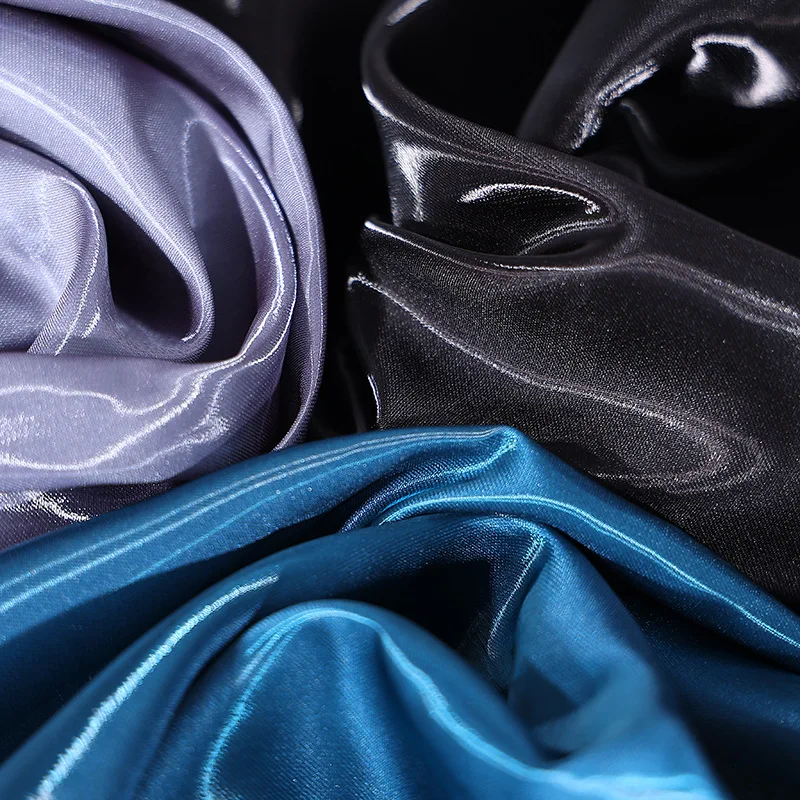 Liquid Water Light Reflective Satin Fabric by the Meter - Smooth, Breathable Finish