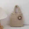 Kids Girls Cute Knitted Hand Bags Applique Solid Hand Bags Cute Photograph Prop Japanese Korean Style Kids Shoulder Bags 5