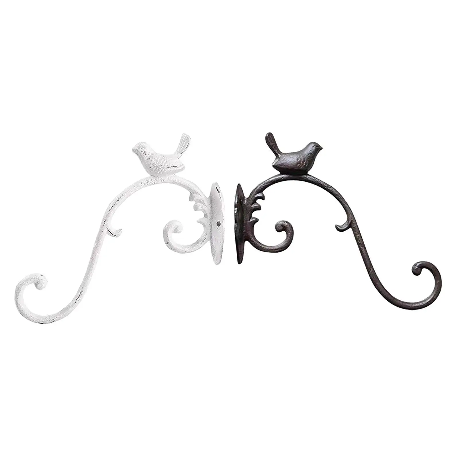 Cast Iron Bird Statue Wall Plant Hanger Length 25cm Decorative Patio Decoration 3