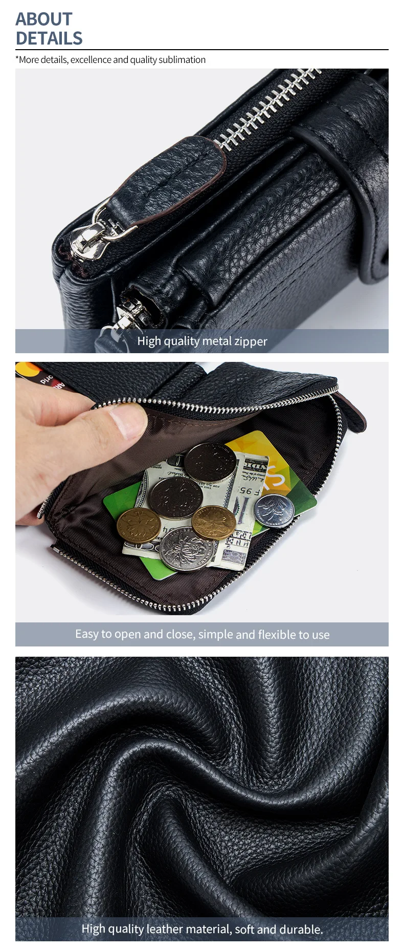 Kurze Karten halter Damen Brieftasche Echt leder Geldbörse weiche echte Rindsleder Brieftasche Frau – Detail 25