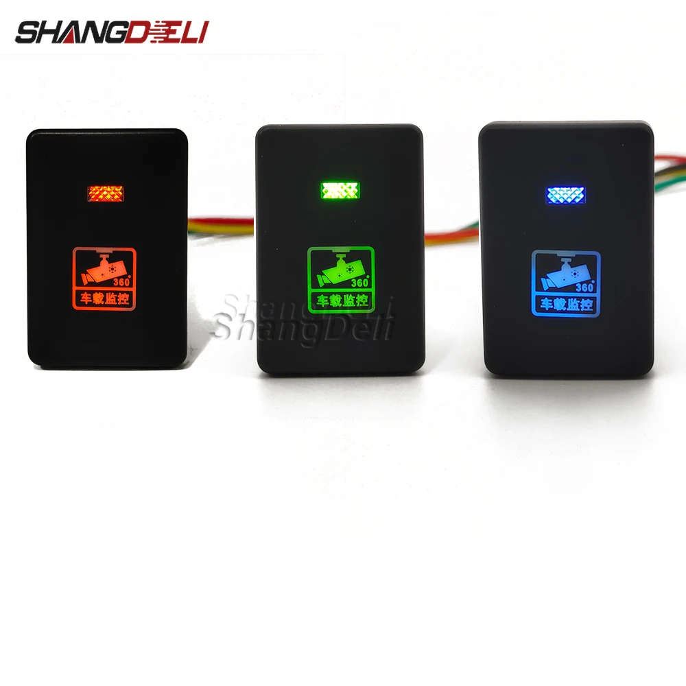 

Car LED Light Power On Off Camera Recorder Switch Button for Toyota Camry Prius Corolla PRADO Auto Accessories