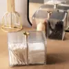 Clear Plastic Cotton Swab Holders Cotton Ball Container Vanity Organizer Makeup StorageBox Dispenser Jars with Lids for Bathroom 2
