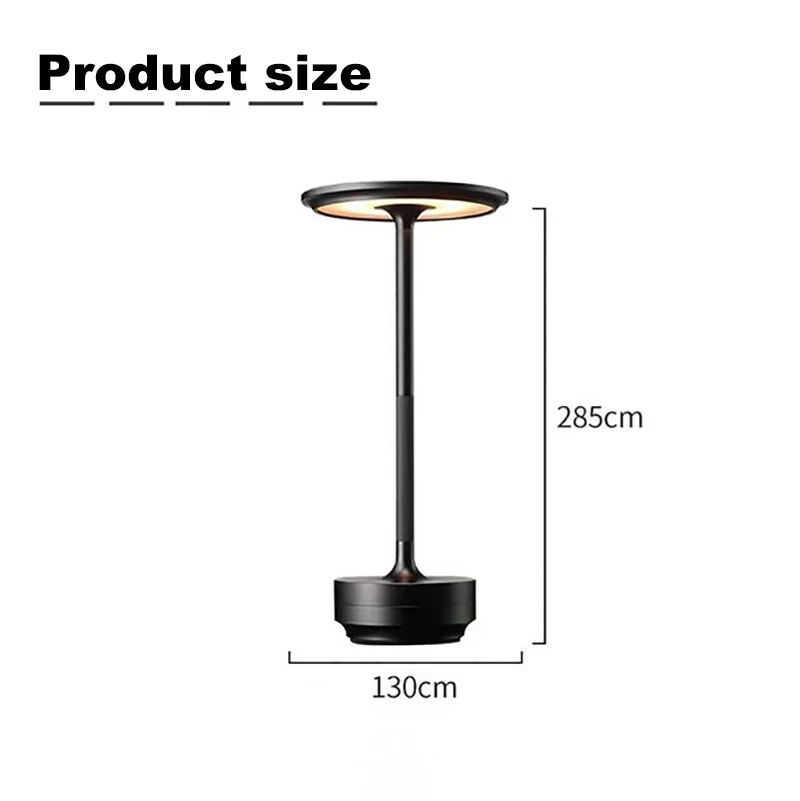 Simple cordless USB charging led desk lamp restaurant bar desk night lamp dimming atmosphere retro portable  touch table lamp
