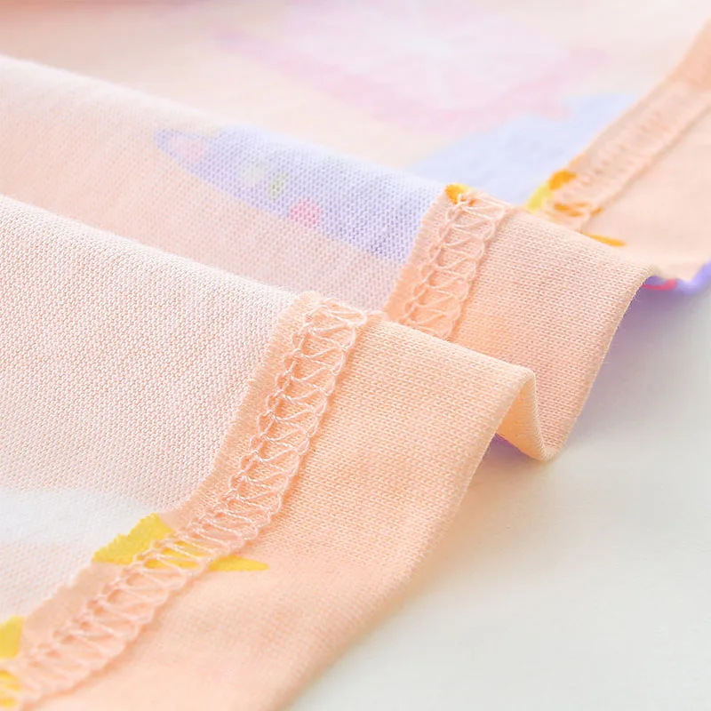 2025 Fashion Summer Children 's Clothing Kids Clothes Girls Cotton Sun Cartoon Animals Flowers Dresses Vestidos