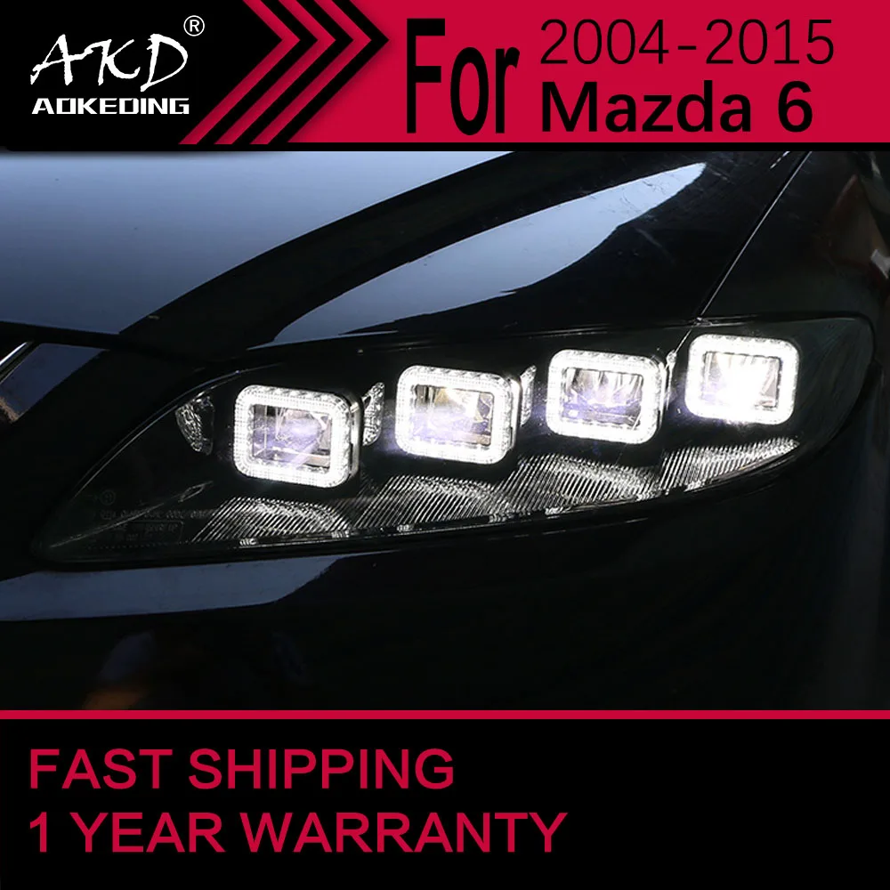 

Car Lights for Mazda 6 LED Headlight 2003-2015 Mazda6 Head Lamp Drl Projector Lens Automotive Accessories