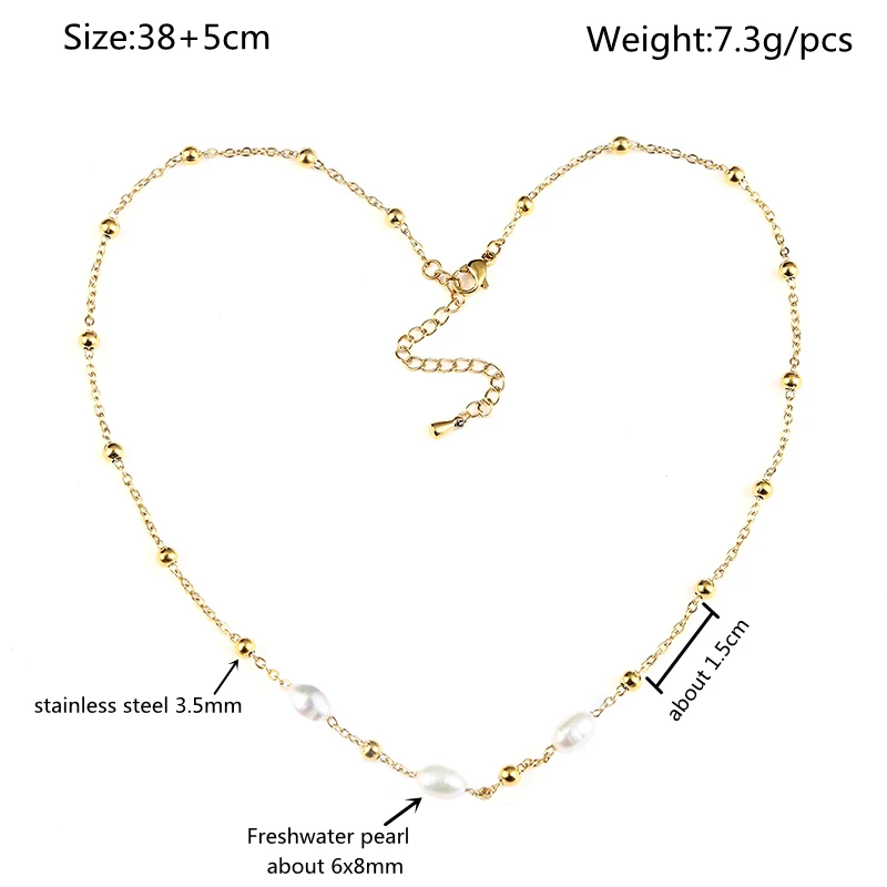 Qualität klassischen französischen Schmuck Damen Geschenk wasserdicht nicht verblassen haltbare Edelstahl Perlenkette Teufels auge Perlenketten – Detail 12