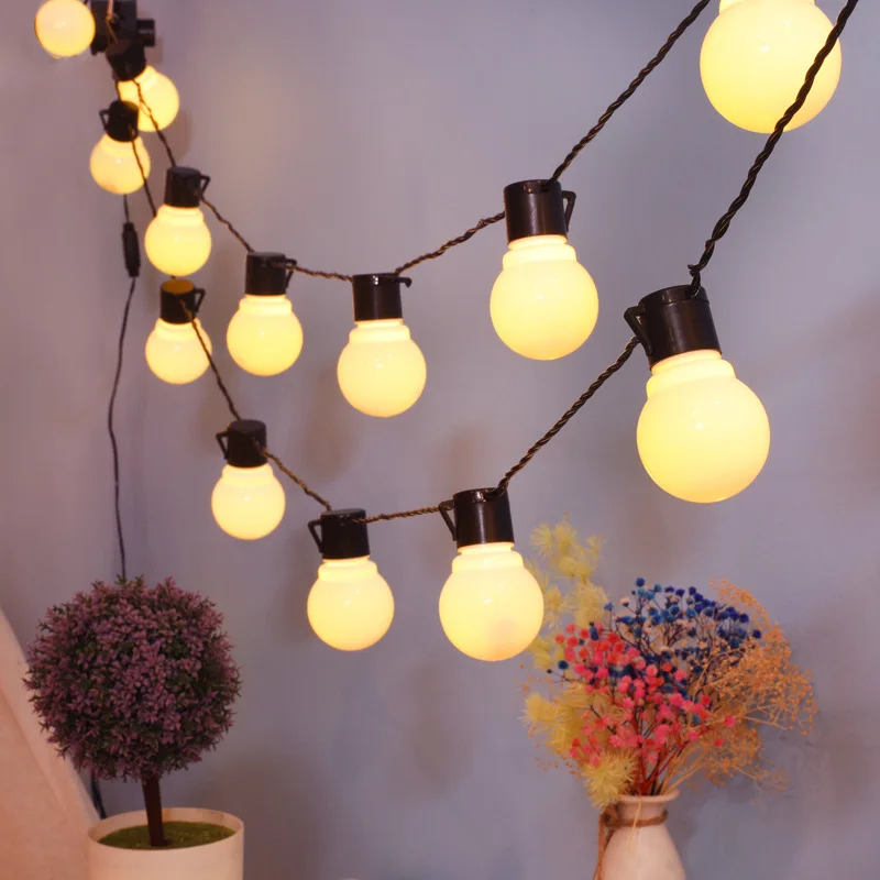 

Led String Lights Festoon Christmas Fairy Globe G50 Plug Outdoor Waterproof For Wedding Garden Party Patio Street Decoration