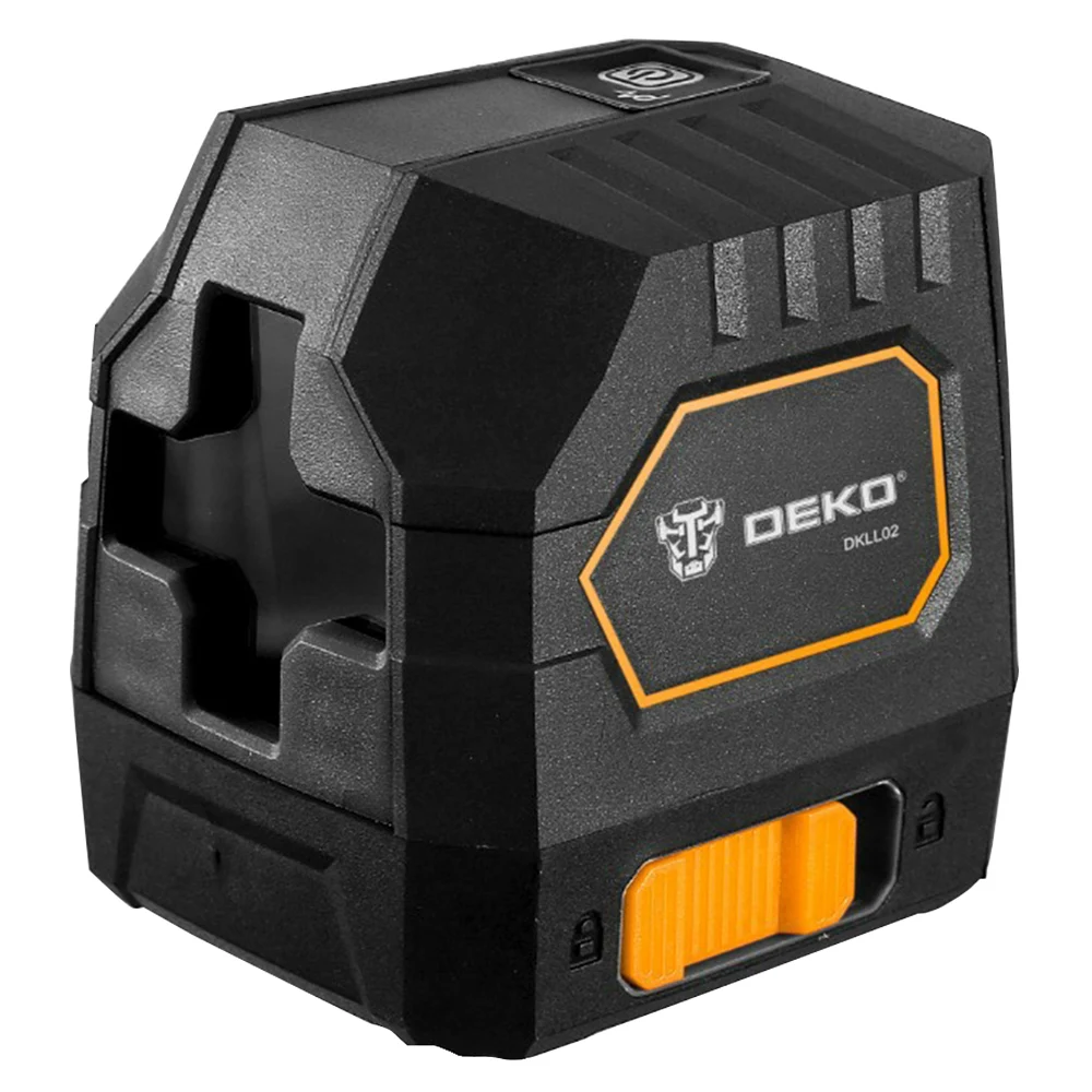 Laser Level DEKO DKLL02G/R Mini Style Self-Leveling Laser Level Cross Line Laser With Red Light Source & Adjustable Mounting Clamp