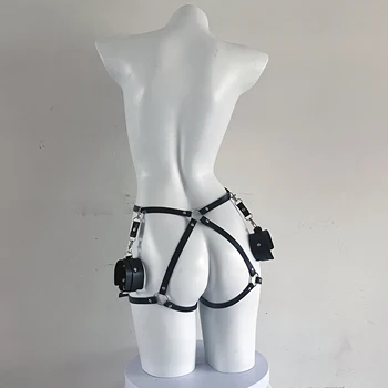 Bondage Sexy Harness Woman Set Garter Sword Belt Seks Bdsm Erotic Lingerie Leather Waist To Leg Harness Thigh Garter Sex Toy 3