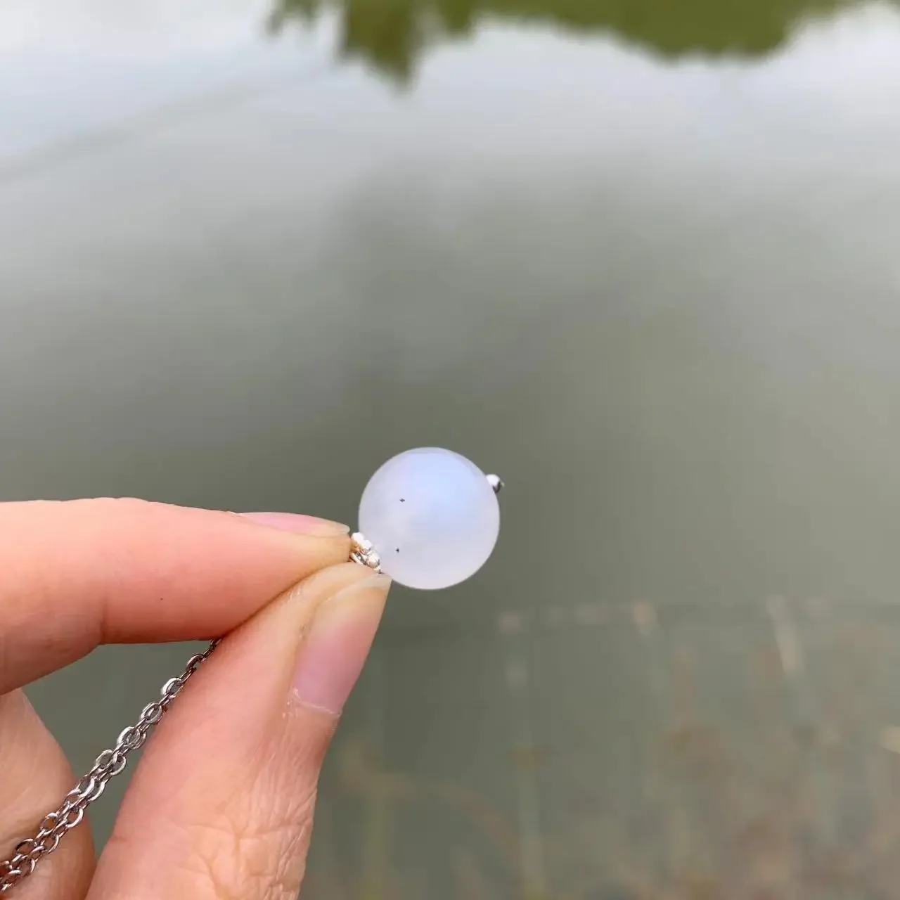 Pendant Necklace 11MM Natural Blue Moonstone Pendant Necklace Fine Jewelry Stones Healing Energy Gift Lucky Jewelry