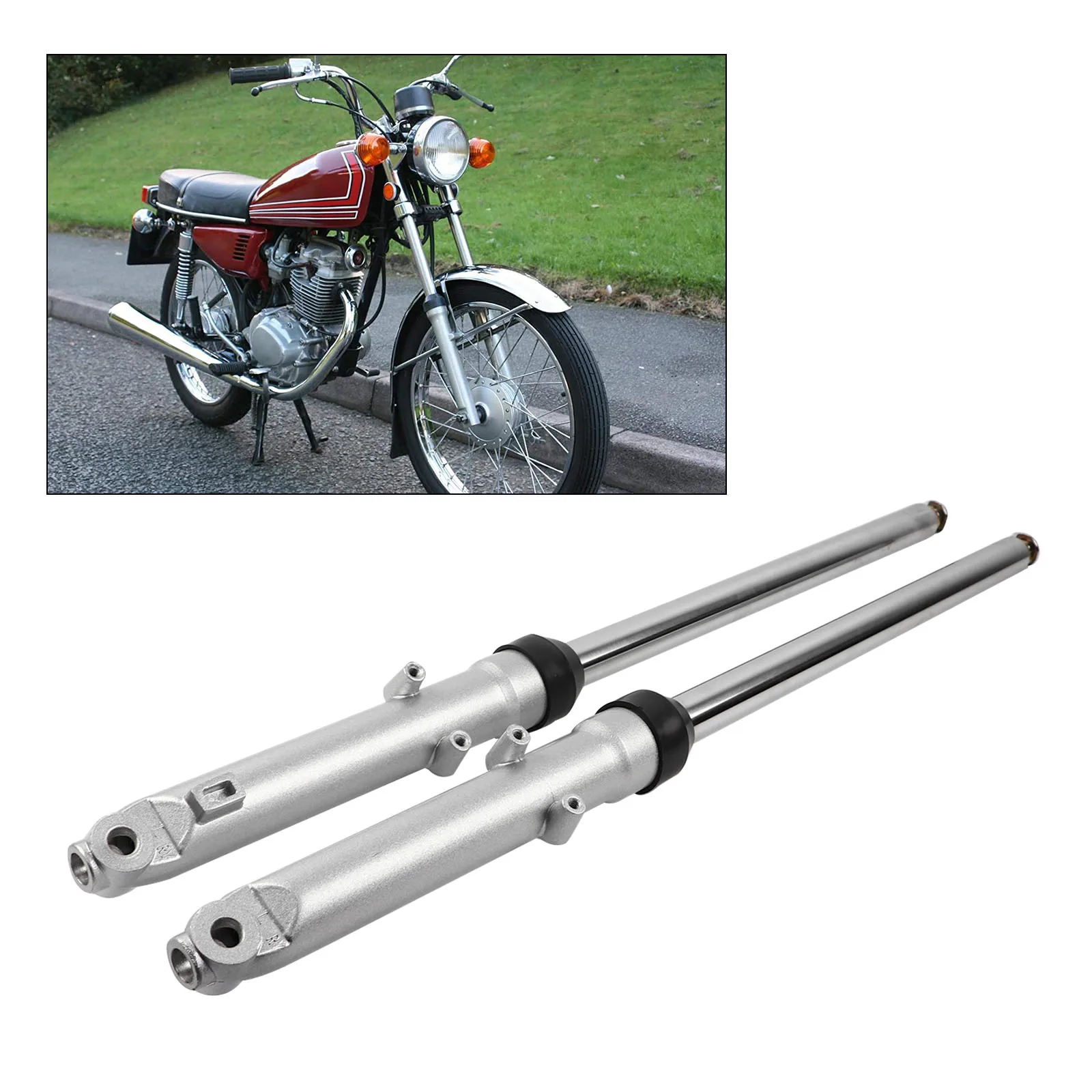 1 Pair 27 Motorcycle Front Fork Tubes Shocks Suspension Oil Absorber Replacement for Honda CG125 CT90 CT110 Trail 