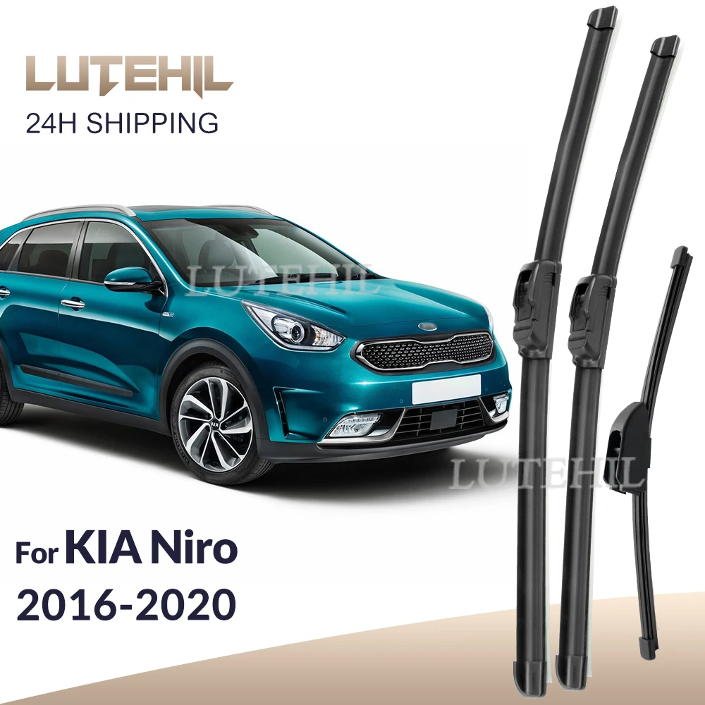 Para KIA Niro limpiaparabrisas delantero y trasero cepillos de ventana de parabrisas 26 "+ 16" + 13"