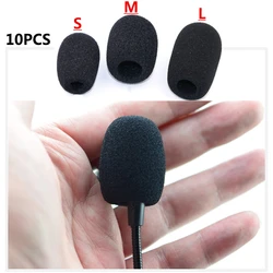 10Pcs Black Microphone Dedicated Set Headset Replacement Foam Headset Mic Cover Microphone Windscreen Headset Sponge