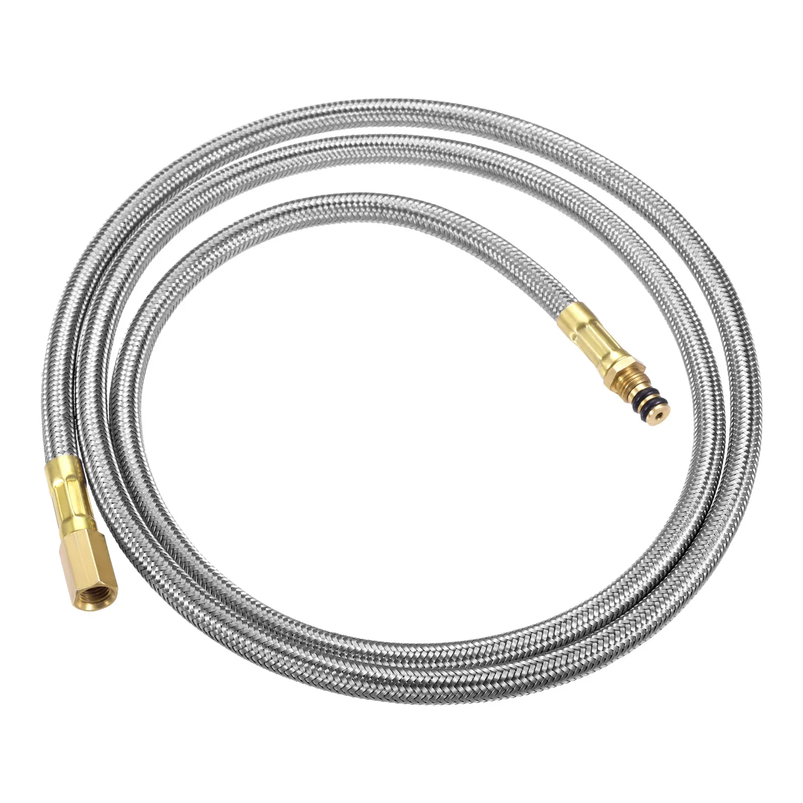 44cm Gas Adapter Extension Hose Stainless Steel Braided Pipe Gas Can connection to Stove Copper End Connectors Portable Set