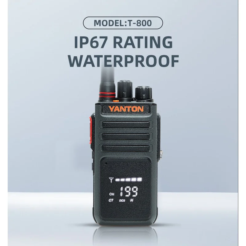 5W Professional 2 Way Radio Transceiver T-800 walkie talkie IP67 waterproof