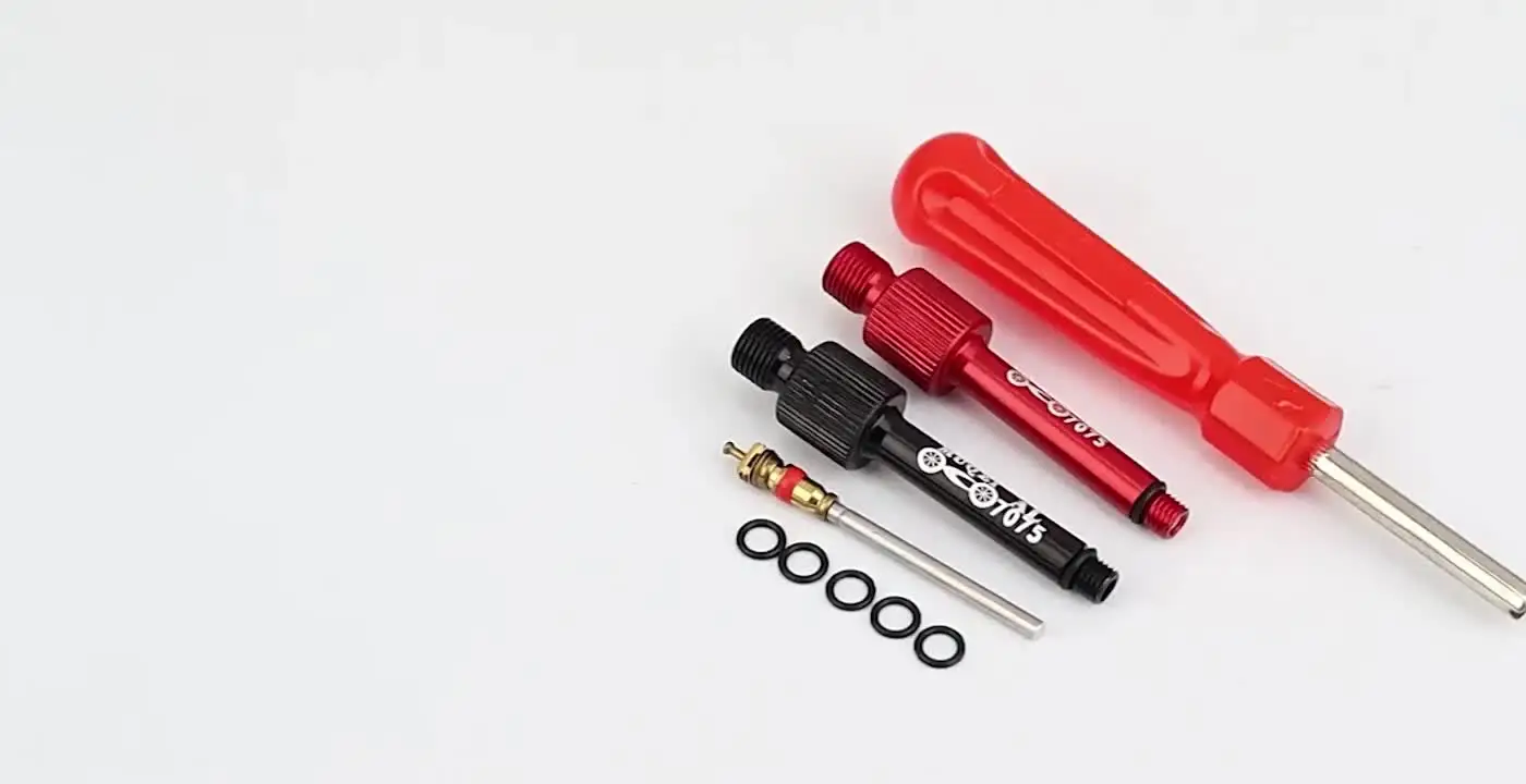 DAZZLEEX Outil De Valve De Pompe à Air De Vélo, Outil Adaptateur De Valve De Pompe à Air Arrière De Vélo Pour DT Pour Rockshox Monarch (rouge