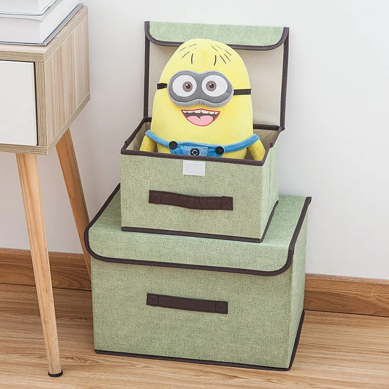 WBBOOMING 2 Size Fold Non-woven Fabric Storage Box Home Supplies Clothing Underwear Sock And Kid Toy Storage Organizer Cosmetics 3