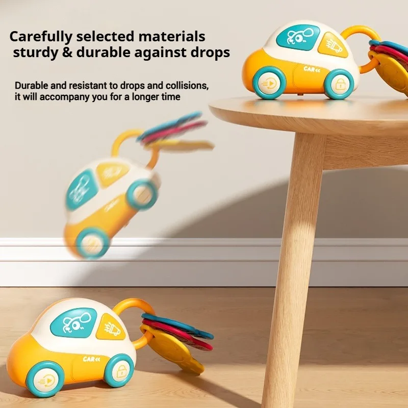 Baby Teething Toys With Music & Light Montessori Sensory Car Key Teether Teething Relief Silicone Chew Toy for Infant Baby Boys - 5