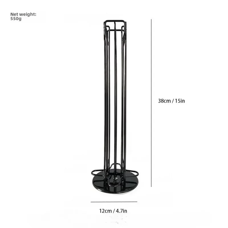 360 Degree Rotatable Coffee Capsule Organizer Coffee Capsule Display Rack Max Capacity 40 Capsules Rotating Organizer Metal Plat