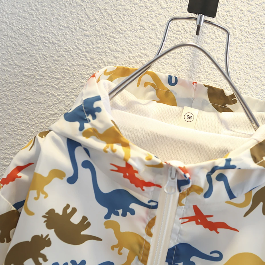 Kids Jacket Outerwear Dinosaurs Pattern Boys Coats Long Sleeve Kids Coat Casual Style Clothes Boys kids jackets