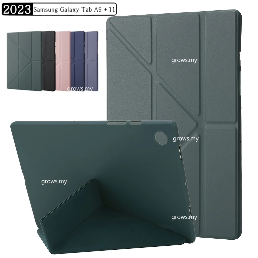 

Y-Fold Tablet Case for Samsung Tab A9 Case 8.7 inch 2023 A9+ Folding Stand Magnetic Soft TPU Back for Tab A9 Plus 11"Case Cover