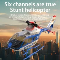 New Rc Ec135 C123 Helicopter 6-channel Dual Brushless Direct Drive Single Rotor Aileron Free Helicopter 3d Optical Flow Toy Gift 1