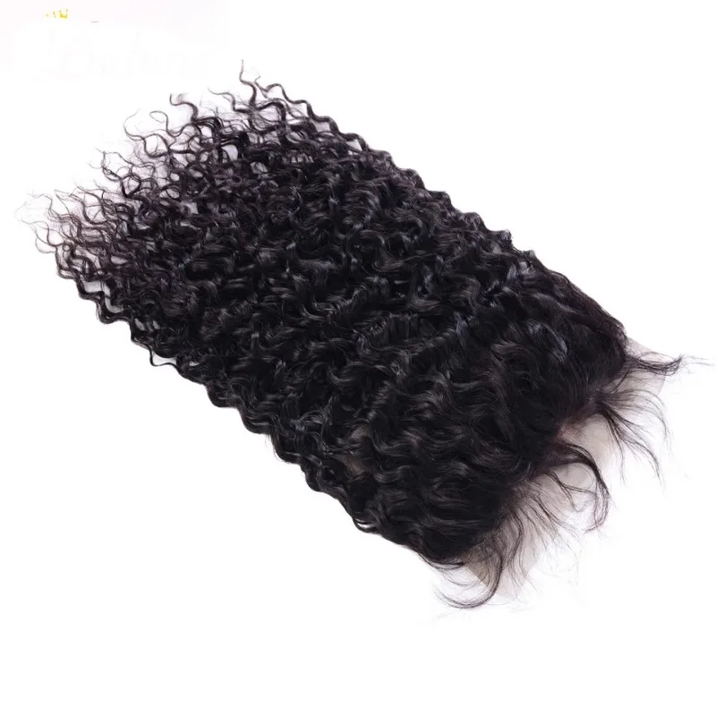Water Wave 360 Lace Frontal Closure Human Hair Natural Color Brazilian Virgin Hair Transparent Lace Closure For Black Women