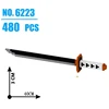 480Pcs Samurai Sword Building Blocks Ninja Blade Katana Japanese Anime Butterfly Nichirin Knife Bricks Toys For Children Adult 5