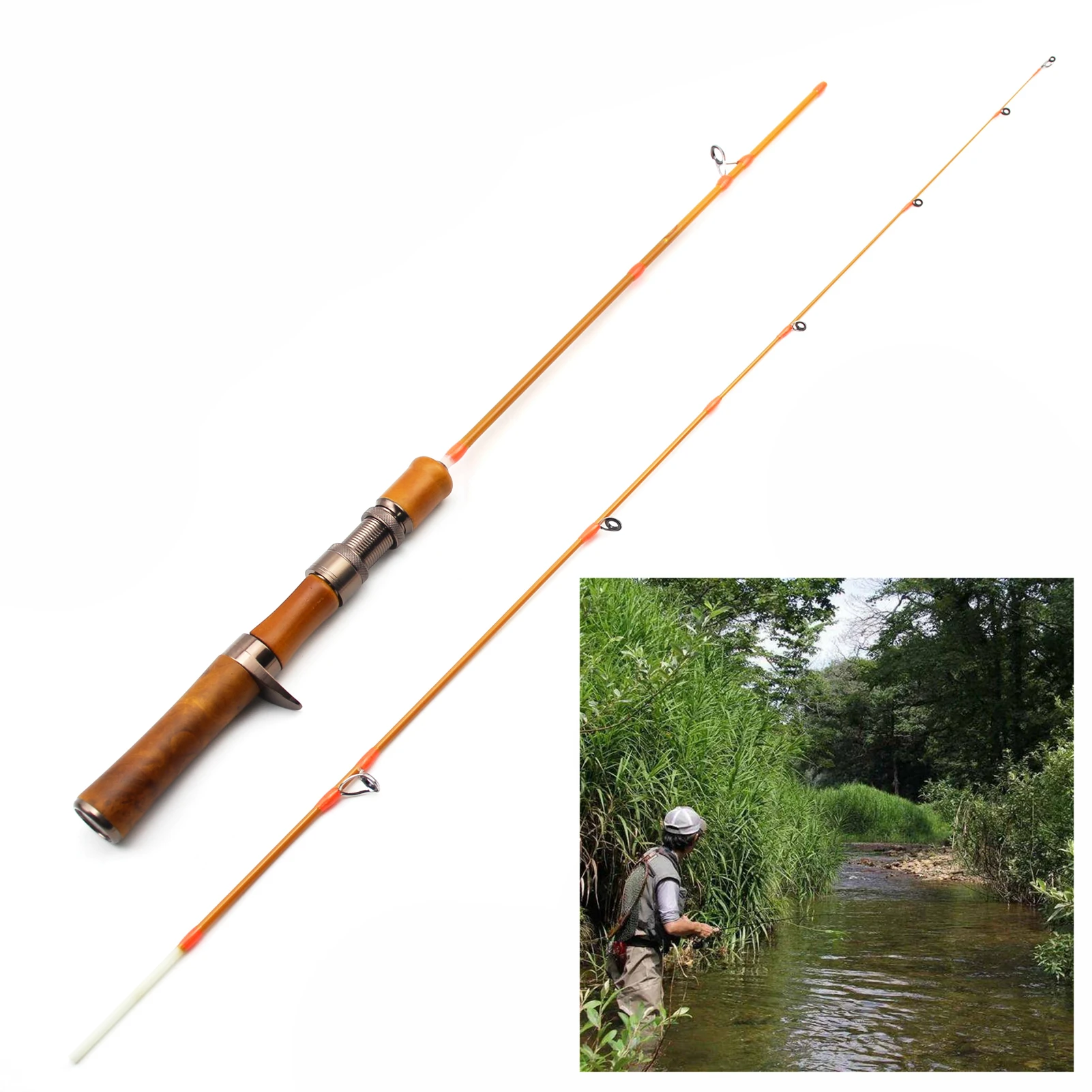 

1.4M Ul Slow Spinning Casting Lure Rod 1.5-8g Lure Ultralight Rods Ultra Light Solid Tips Trout Stream Fishing Pole Pesca