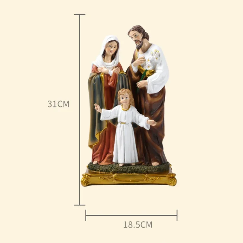 1pc Catholic Christian Jesus Family Statue Figurine Resin Crafts Gifts Home Decoration