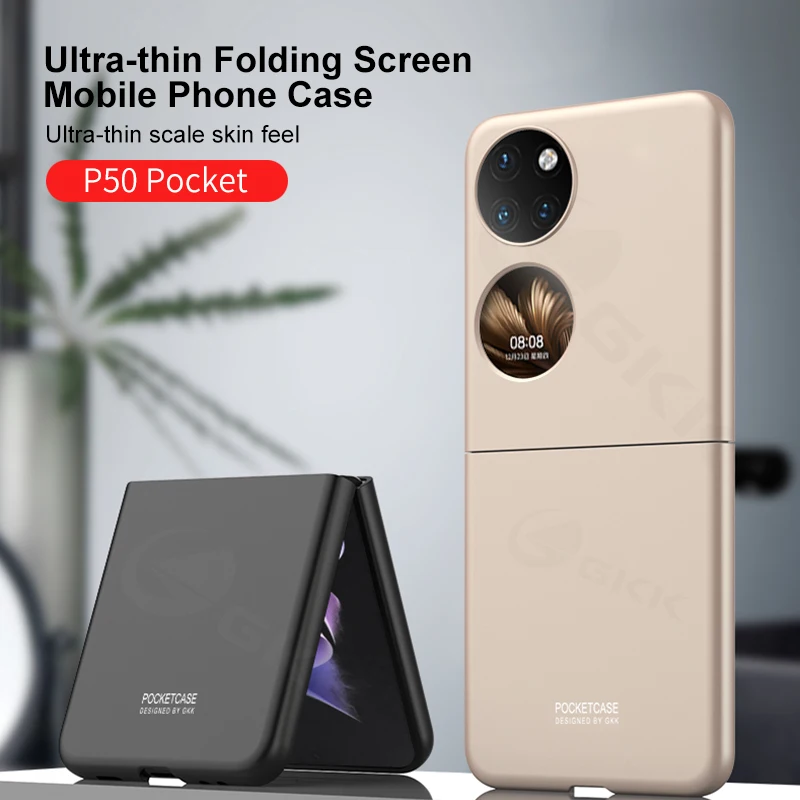 

GKK Оригинальный ультратонкий пластиковый чехол для Huawei P50 Карманный 4G чехол противоударный Матовый Жесткий чехол для телефона Huawei P50 Карманный 4G