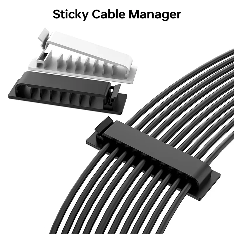 Cable Organizer Self Adhesive Cable Clips USB Management For Car Home Desk Wall