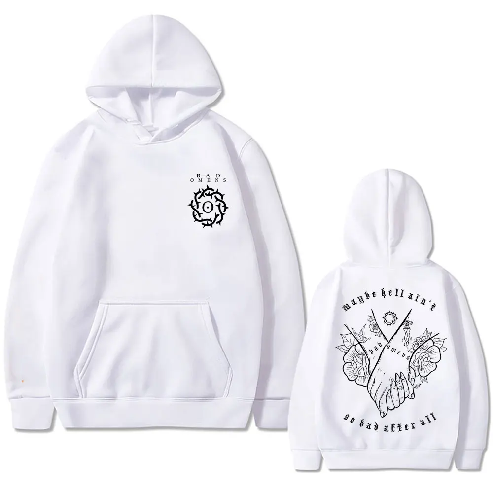Bad Omens Band Maybe Hell Ain't So Bad Affer All Hoodie Men Women Gothic Rock Black Sweatshirt Men's Vintage Oversized Hoodies