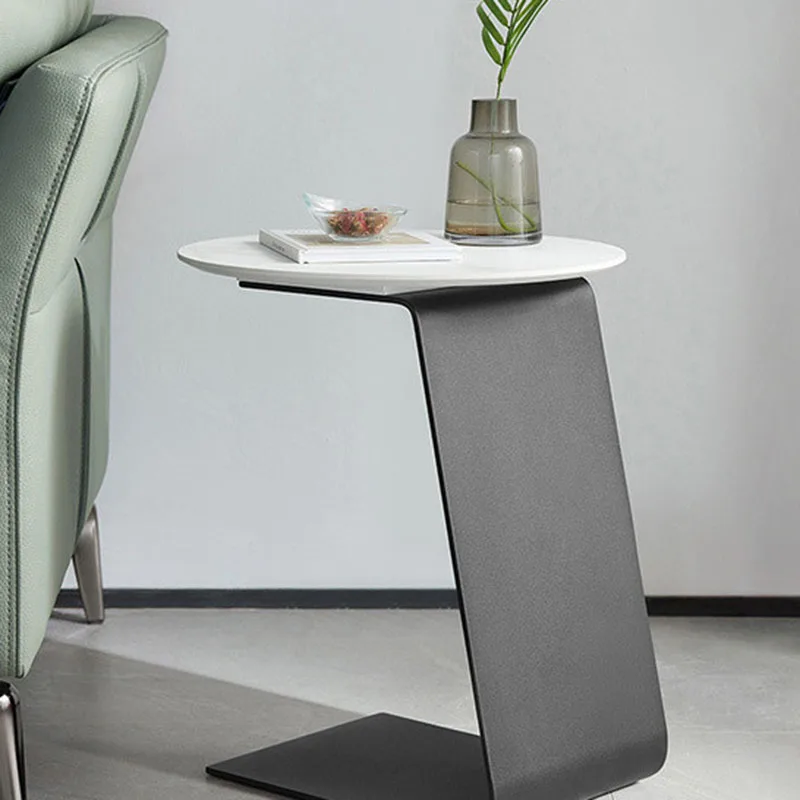 Couch Console Computer Side Table Round Corners Expandable Stone Cute Flush Coffee Tables White Tavolo Salotto Side Table SY50CT