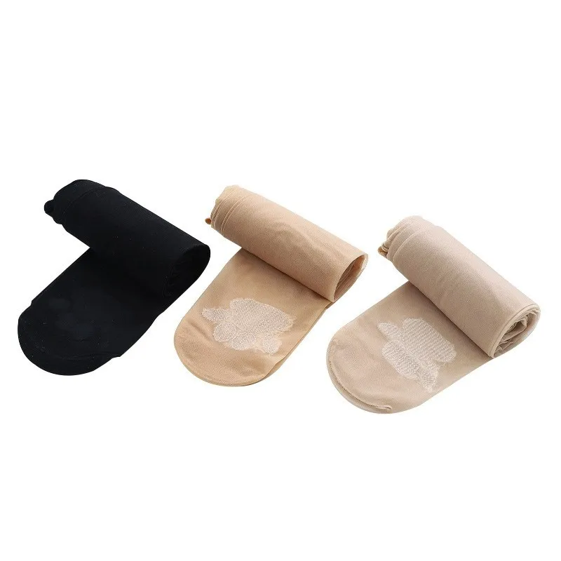 Summer ultra-thin cat claw female bare leg artifact flesh colored pineapple socks with anti hook thread