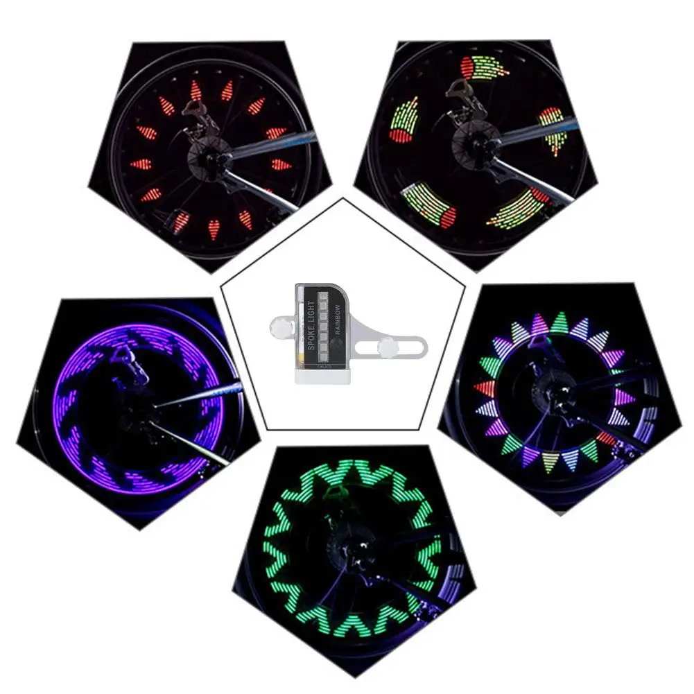 Bike Accessories 30 Patterns Bike Wheel Light LED Neon